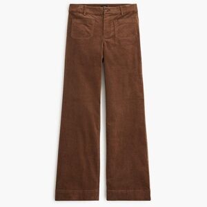 J. Crew Factory Lizzie Corduroy High-Rise Wide-Leg Patch-Pocket Pant Size 28